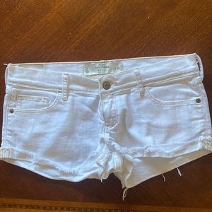 Abercrombie & Fitch White Denim Shorts